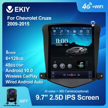 EKIY 9.7“ Tesla Vertical Screen For Chevrolet Cruze Lacetti Classic Lacett 2009-2015 Android 10 Car Radio Navigation GPS Stereo
