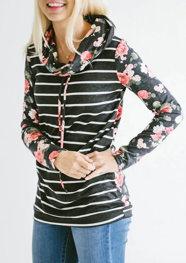 

Autumn Winter Fall Clothing Sweat Shirts Hoodies Women Hoodies Sweatshirts Floral New Fashion Elegance Ladies