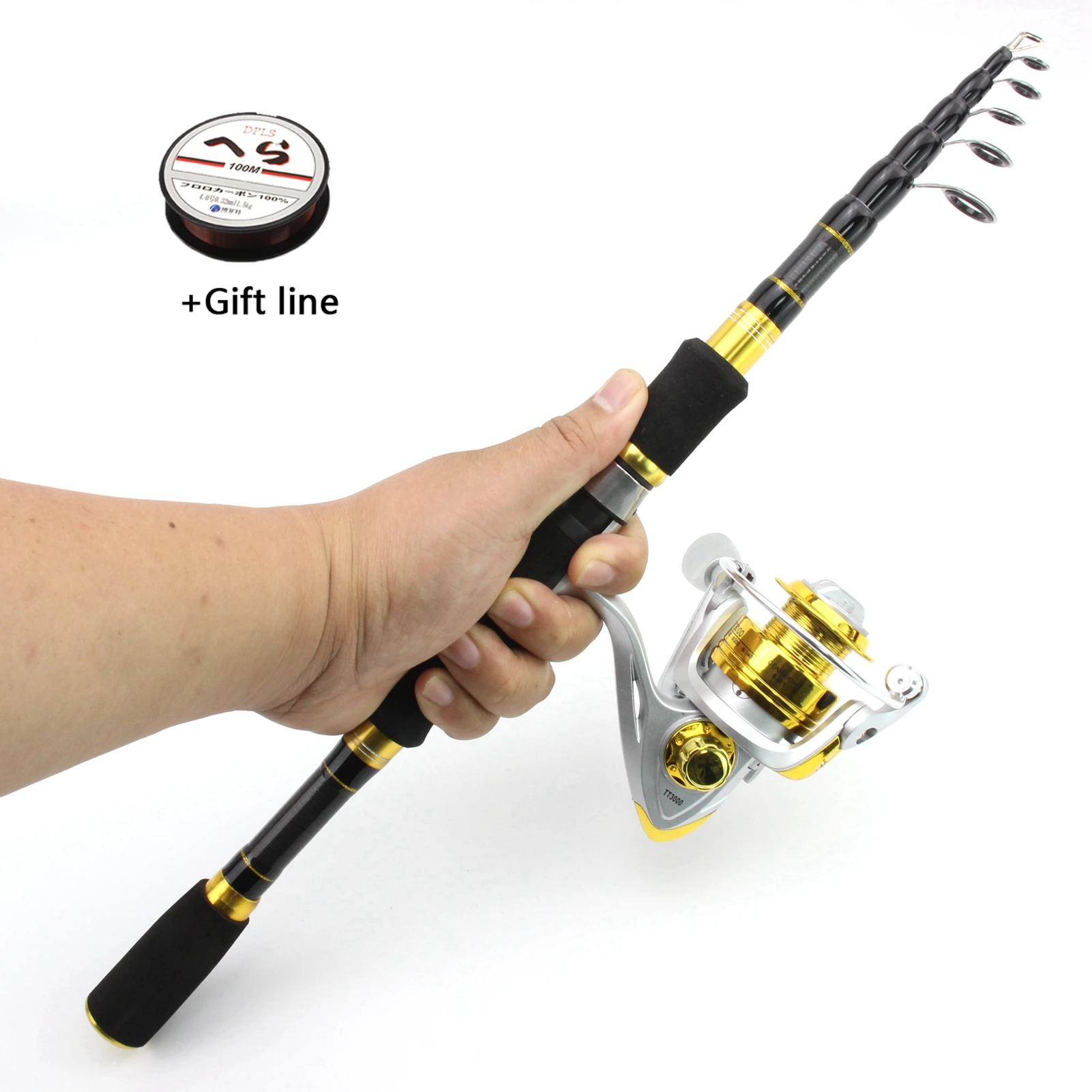 

Акция! 1,8 м 2,1 м ультракороткие Портативный приманка удочку и рыболовную катушку Набор для начинающих детей дешевая телескопическая карбоновая удочка