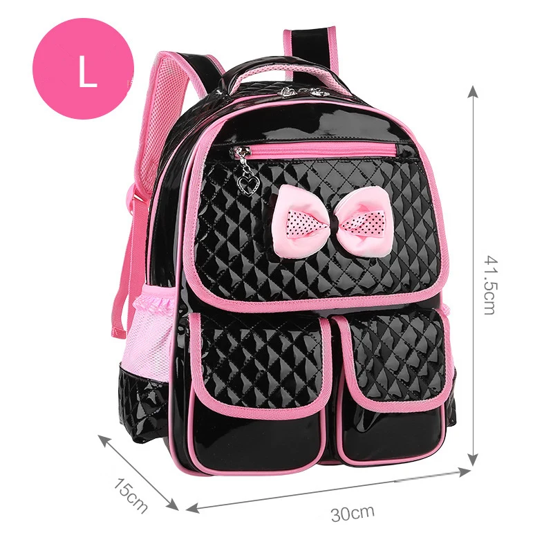 YK-Leik  Korean fashion school bags for girls Cute bow plaid children school bag High-capacity backpacks mochila infantil