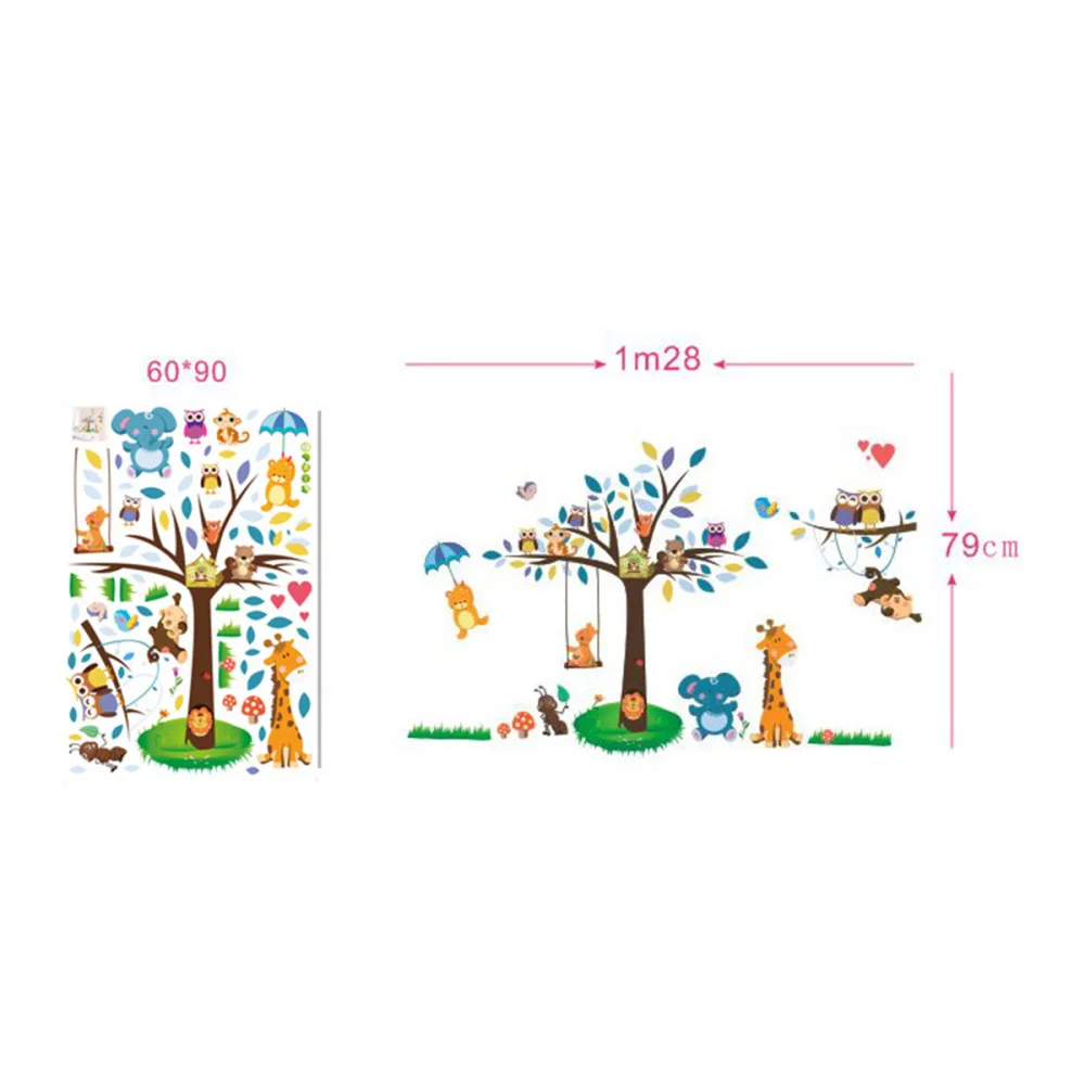 

Forest Animals Wall Stickers Removable PVC Mural Art Decals Home Decor Stickers for Kids Baby Bedroom Living Room