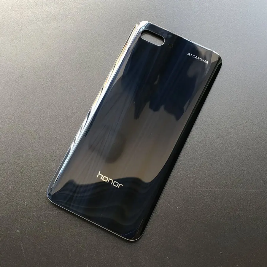 Для huawei Honor 10 Задняя стеклянная крышка батареи задняя дверь корпус чехол для Honor 10 Lite Note 10 крышка батареи Задняя стеклянная панель - Цвет: Honor 10 Black