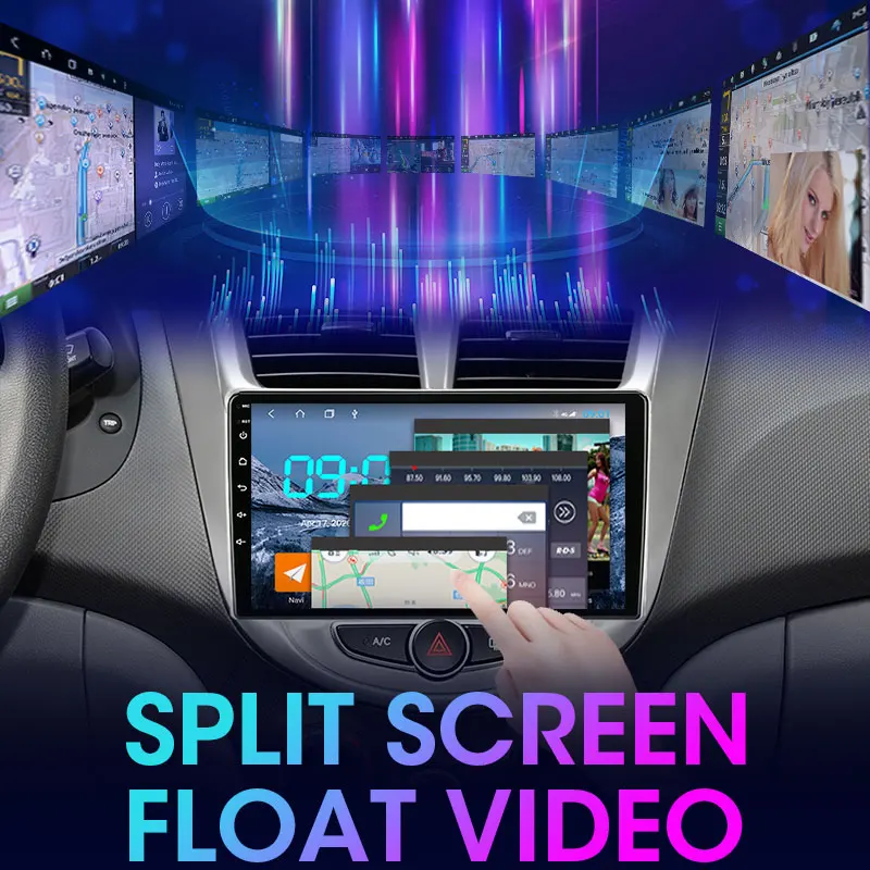 Автомагнитола на Android 10 для Hyundai Solaris Verna Accent 1 2010 2016 мультимедийный видеоплеер