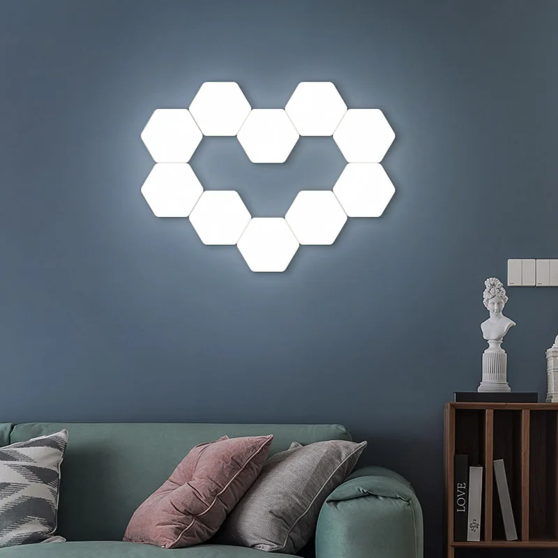 Сенсорная настенная лампа креативный модульный светильник в виде сот квантовая