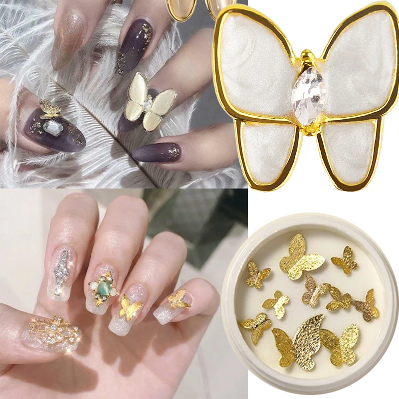 1 шт./10 шт./коркор. ювелирные изделия в виде бабочки для ногтей Опаловая бабочка