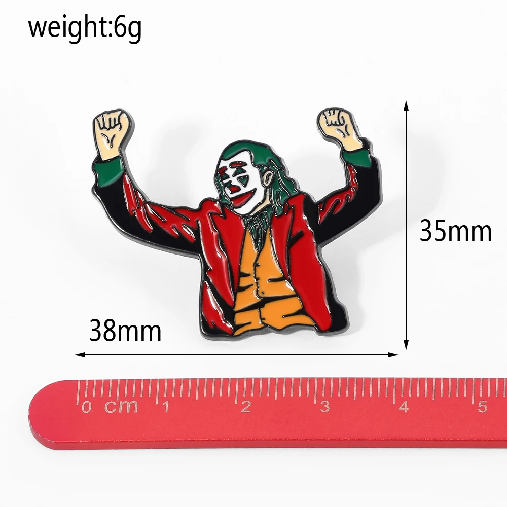 DC Clown Terrorist Joker Horror Brooch Enamel Lapel Fashion Pin Jackets Collar Pocket Badge Jewelry For Man Women Accessories | Украшения и