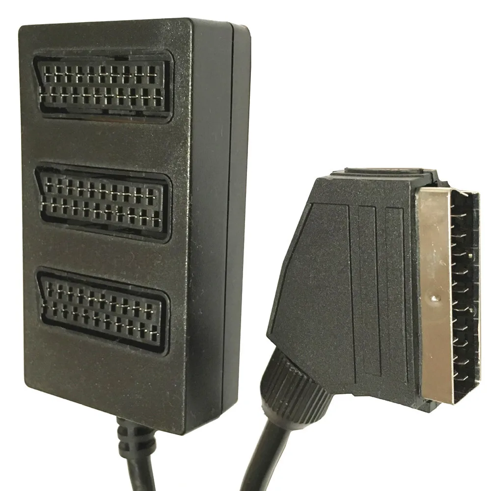 

Electrovision 3-way Scart Splitter, Black；0.35m；