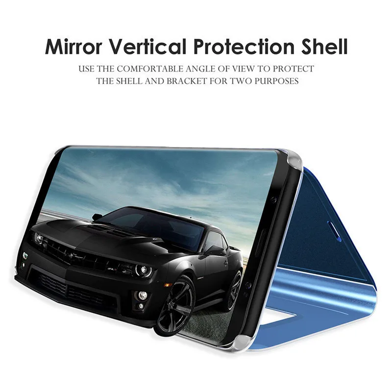Alxun ForXiaomi Redmi Note8 Pro Case Coque Luxury Mirror Flip Leather Stand Smart View Back Cover For | Мобильные телефоны и