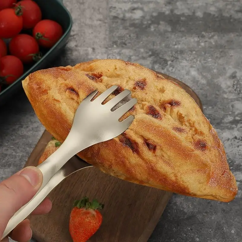 

Kapmore 1pc Food Tongs Stainless Steel Serving Tongs Bread Tongs For Kitchen Cooking Tools BBQ Tools Accessories