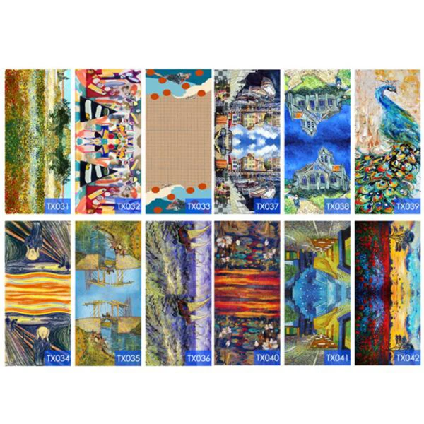 

5 шт./лот, шарф с рисунком, женский зимний теплый шарф с кисточками Ван Гога, дизайнерские роскошные длинные шарфы с принтом, шаль