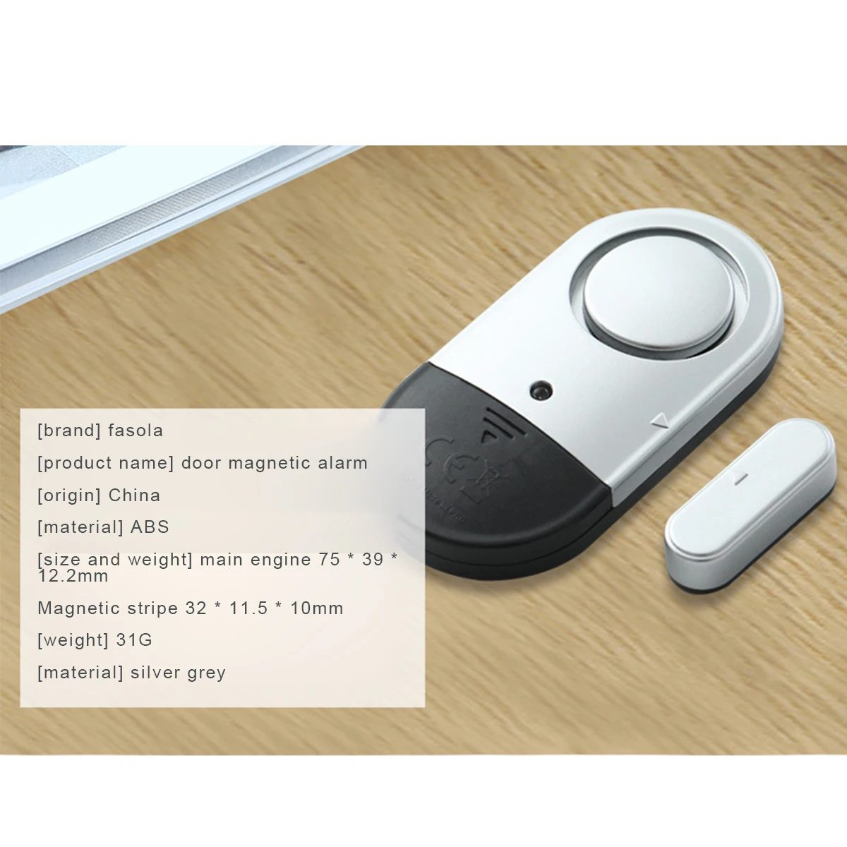 

Door and Window Plastic Alarm, Door Magnetic Alarm with Double Faced Adhesive Tape, Prevention of Burglar Switch