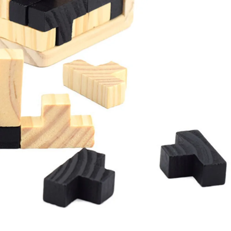 

Creative 3D Blocks Wooden Interlocking Educational Toys Brain Teaser Early Learning Toy Wooden Puzzles Kids Gifts