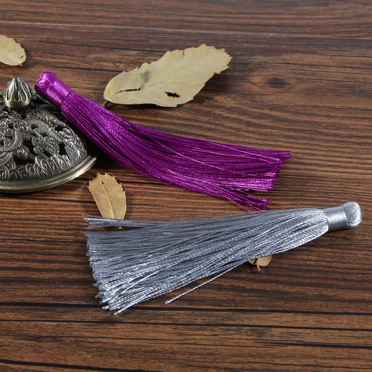 2 шт./лот 12cmm смешанные хлопковые шелковые серьги с кисточками подвески атласные