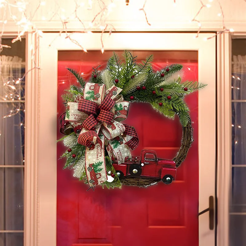 

christmas Red truck garland party decoration halloween decoration Gift