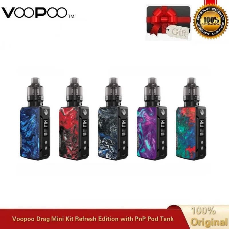 Voopoo DRAG MINI Kit Refresh Edition 117W Vape 4400mah Battery with 4.5ML PnP Tank VM5 & VM6 Coil Vaporizer VS Drag X 2 | Электроника
