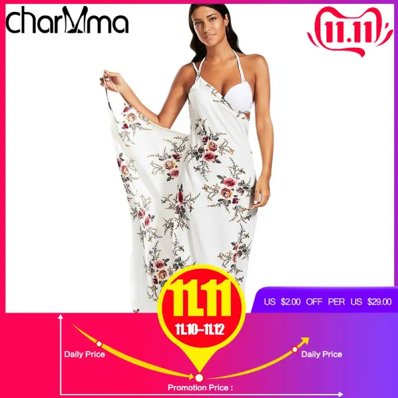 ROSE GAL Летние пляжные платья Печатный сарафан Boho Платье Туника женские саронг