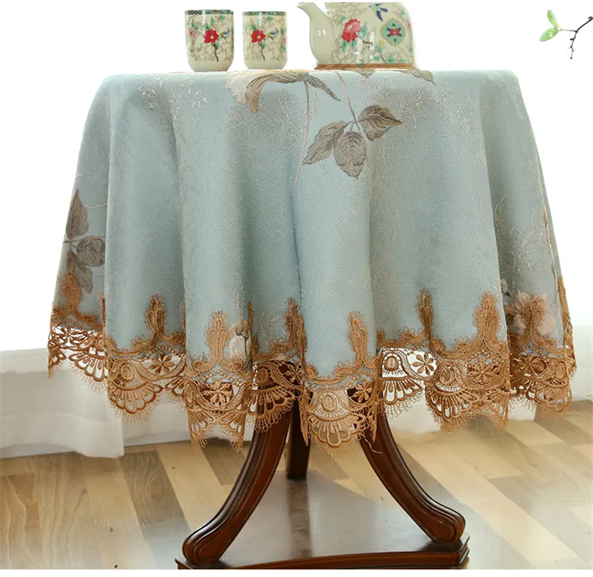 Кружевное Искусство Цветы круглая скатерть Европейская прямоугольная скатерть свадебное украшение кухонные аксессуары для дома скатерть