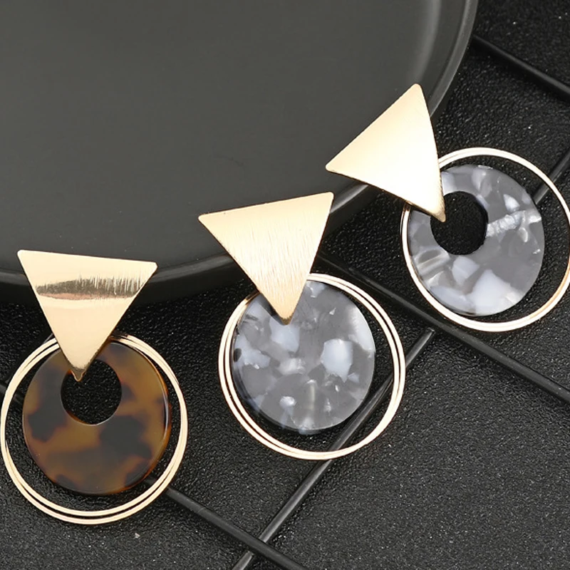 M & G Модные полые круглые леопардовые серьги для женщин подвеска уксусная кислота