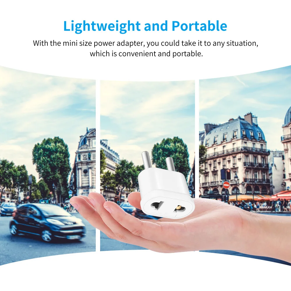 Адаптер питания с европейской вилкой адаптеры переменного тока дорожный адаптер