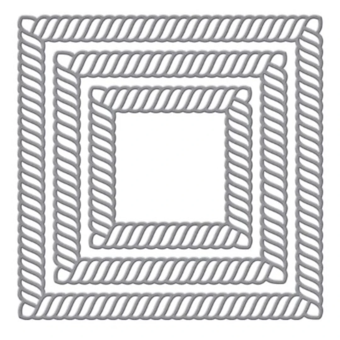 

Elegant Twist Squares Etched Dies New Metal Cutting Dies Scrapbook Decoration Stencil Embossing Template DIY Greeting Card 2021
