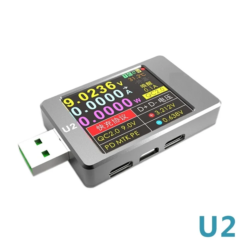 WEB-U2 вольтметр тока USB тестер QC4+ PD3.0 2 PPS протокол быстрой зарядки тест емкости