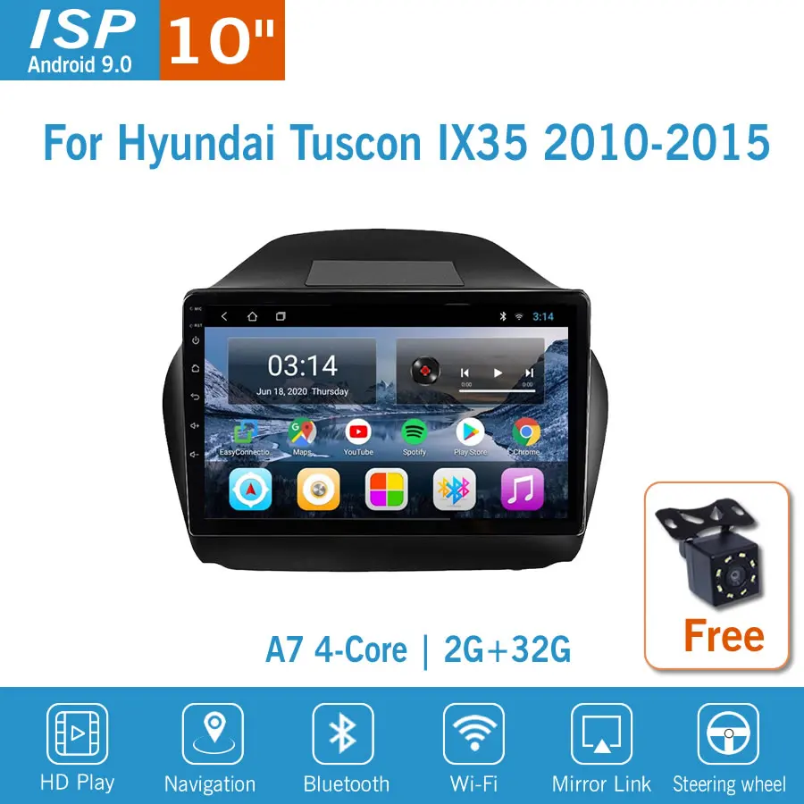 10 ''IPS Android 9 для HYUNDAI Tuscon IX35 2011/2012/2013/2015 автомобильный Радио Мультимедиа GPS