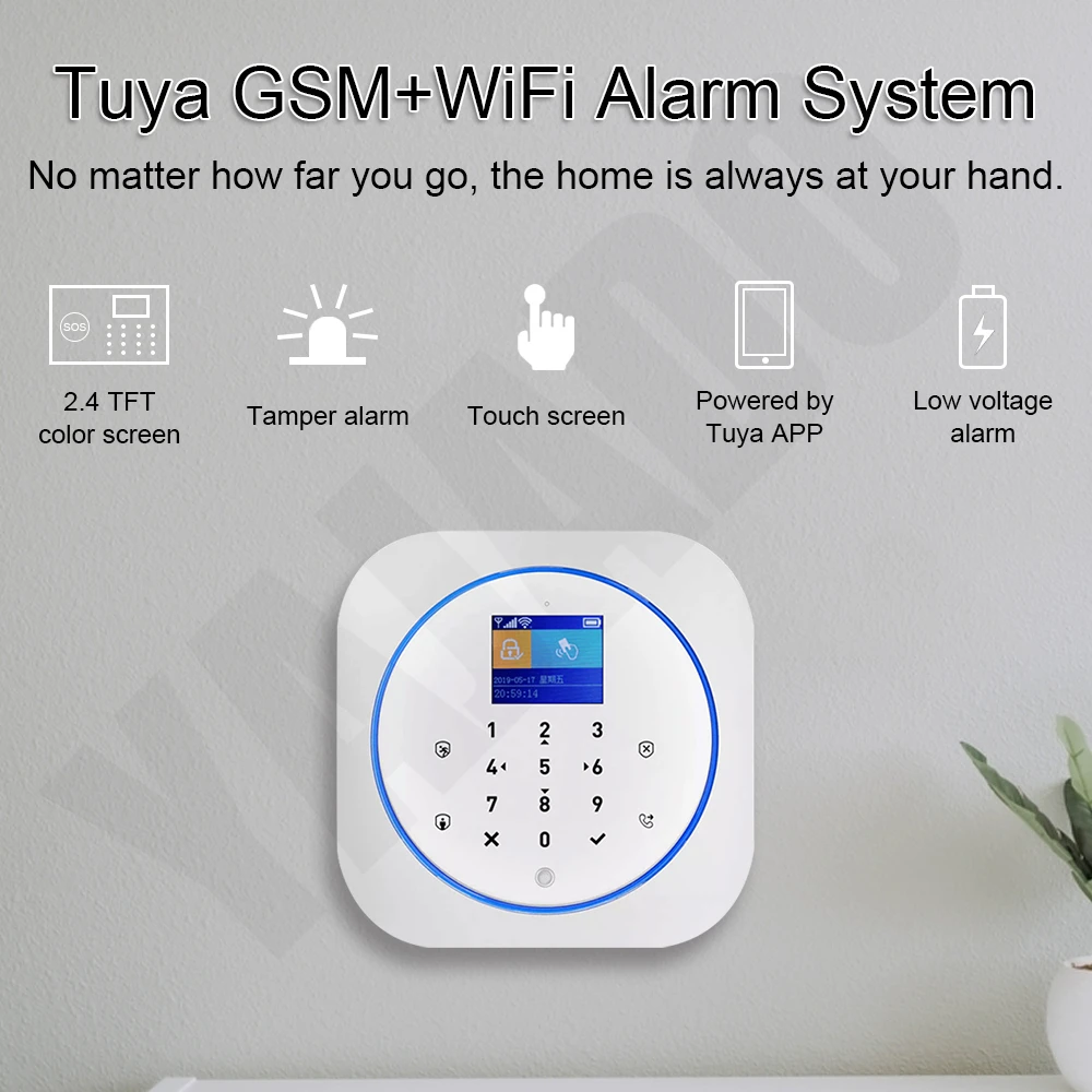 YAJADO Android и iOS Tuya Wi Fi GSM сигнализация домашняя охранная комплект с 433 МГц