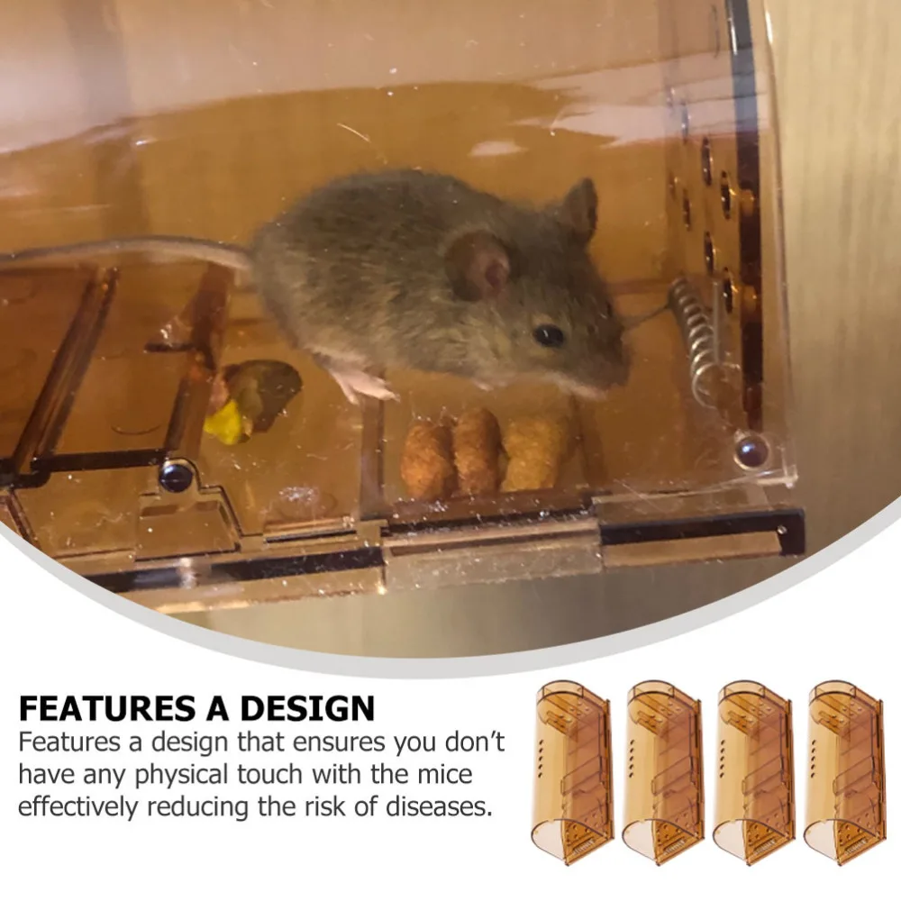 

1pc Rat Trap Cage Catch Mice Rodent Control Catch Bait Home Durable Trap