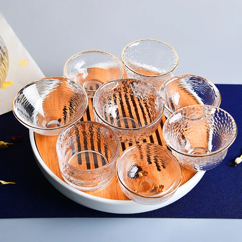 Стекло стеклянная кофейная кружка прозрачная обувь с золотом точка молоток в