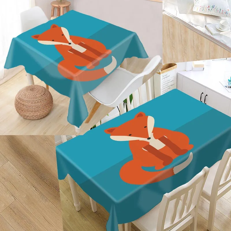 

The Fox Custom Table Cloth Oxford Fabric Rectangular Waterproof Oilproof Table Cover Family Party Tablecloth