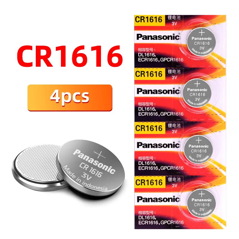 

Brand New Panasonic 4PCS Cr1616 Coin Cell Button 3 V Batteries For Auto Remote Control Electric Remote Control