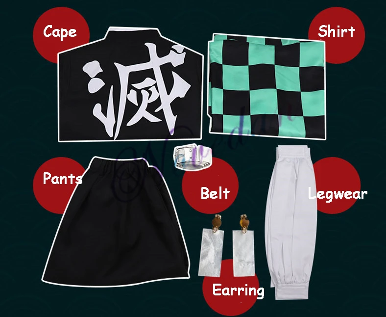 

Anime Costume Demon Slayer Cosplay Tanjirou Kamado Cosplay Costume Kimetsu no Yaiba Men Kimono Halloween Costume