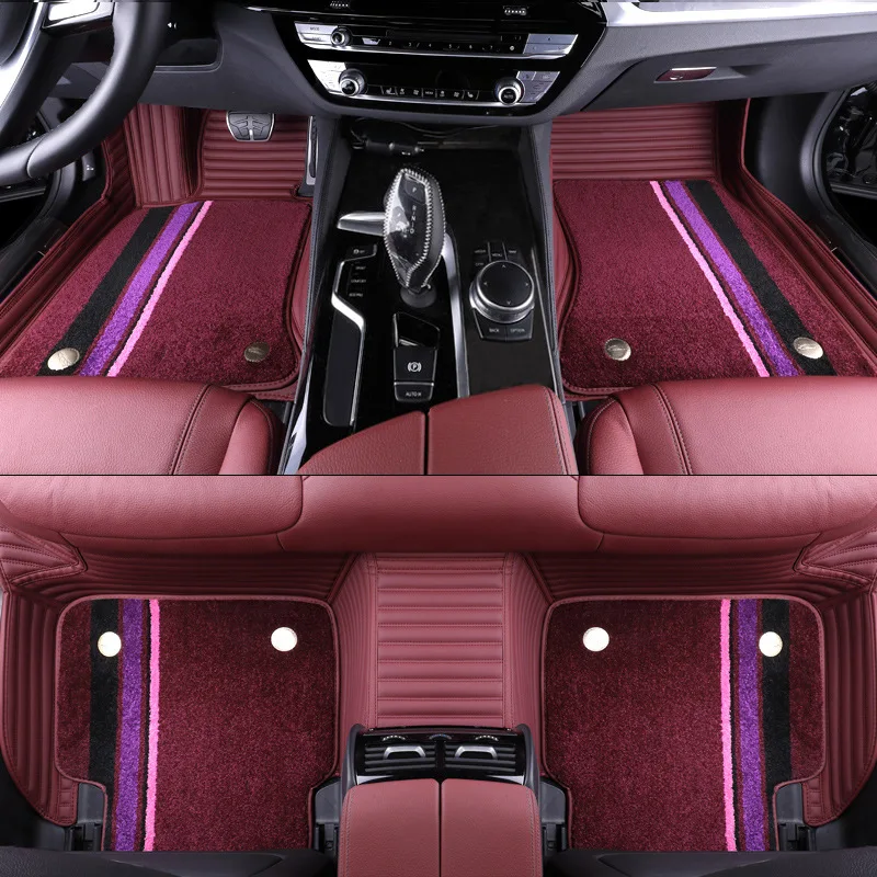 wine Red Автомобильные коврики на заказ для Volvo, все модели s60, s80, c30, s40, v40, v60, v70, xc60, xc70, xc90, 3D автомобильный Стайлинг, авто аксессуары - Название цвета: wine Red