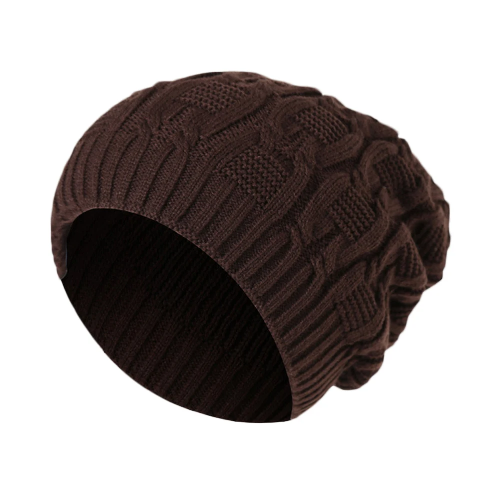 

Men Women Solid Color Slouch Knitted Beanie Hat Autumn Winter Skateboard Cap
