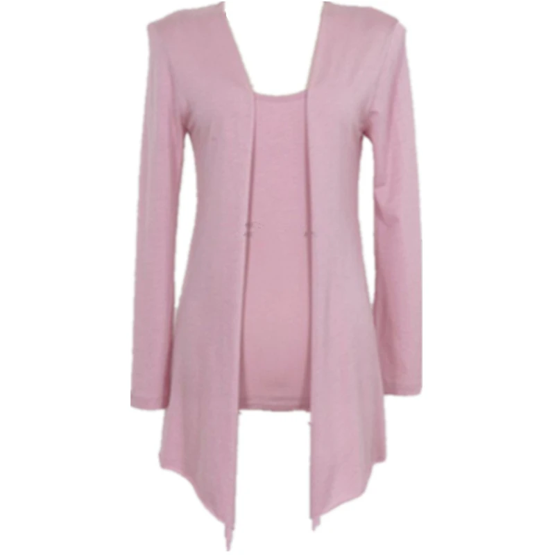 S-Xl nueva niña primavera otoño blusa camisa manga larga Tops de seda Bud bordado de encaje faldas de dos piezas de cintura alta Mujer