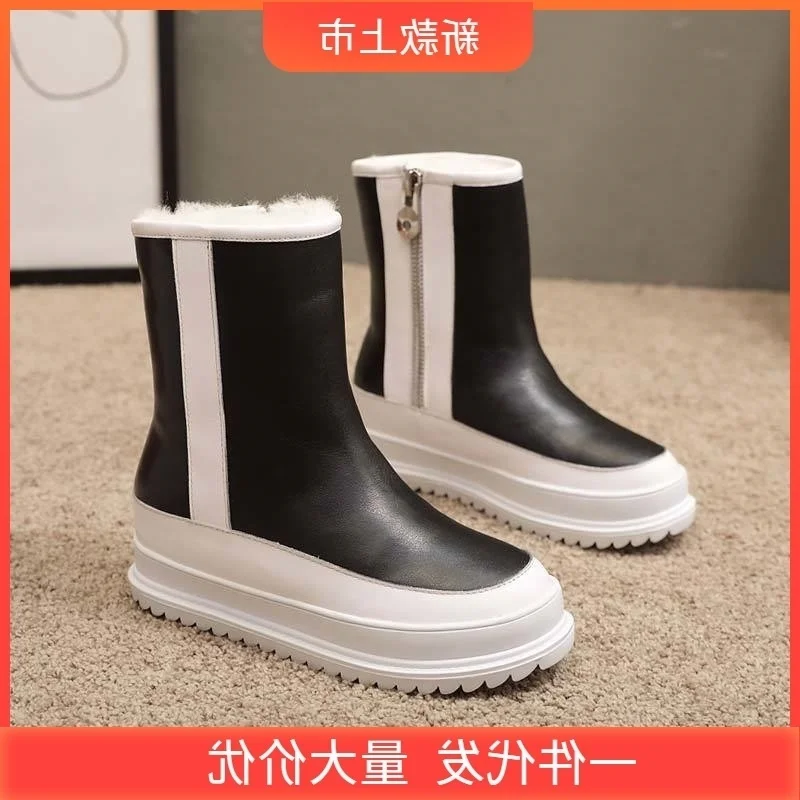 

Snow boots women's 2021 new versatile muffin thick soled boots