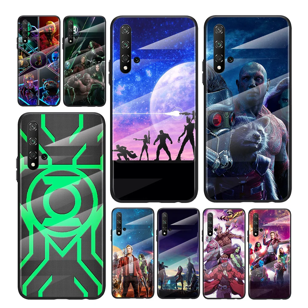 

Guardians Of The Galaxy For Honor 30 20 10 9X 8X Pro Plus Lite Tempered Glass Hot Shell Luxury Cover Phone Case