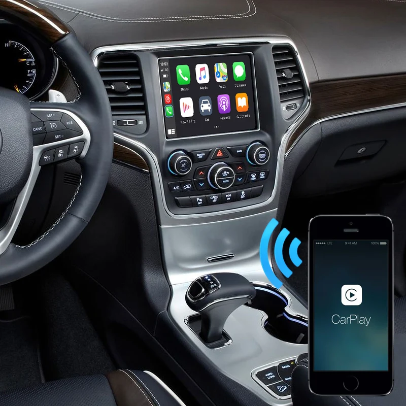 Apple CarPlay Android автоматическая коробка для Jeep Compass Grand Cherokee Commander экран зеркало gps navi