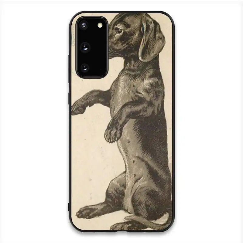 HTXian черный такса Doberman собака лицо роскошный уникальный чехол для телефона Samsung S20