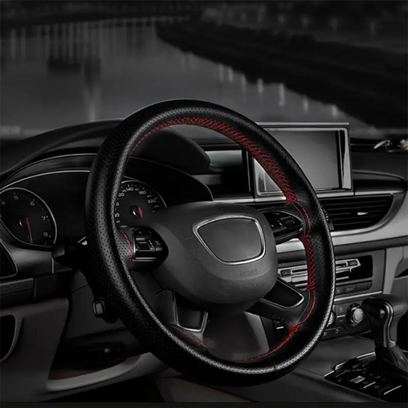4 Color DIY Auto Car Steering Wheel Cover Texture Soft With Needles And Thread Artificial Leather Styling Suite Hot | Автомобили и