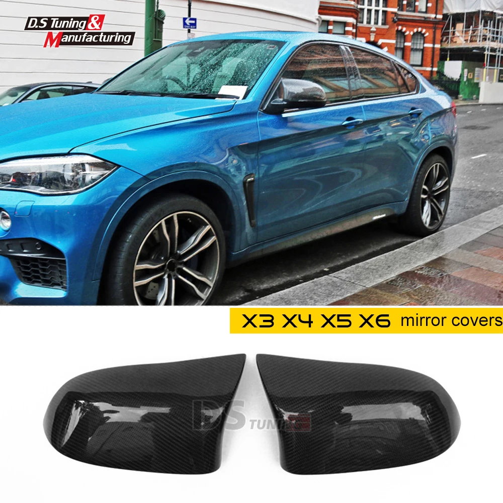 Сменные зеркальные чехлы из углеродного волокна cf для bmw f10 f30 f26 f16 x1 x3 x4 x5 x6 e90 e60|carbon