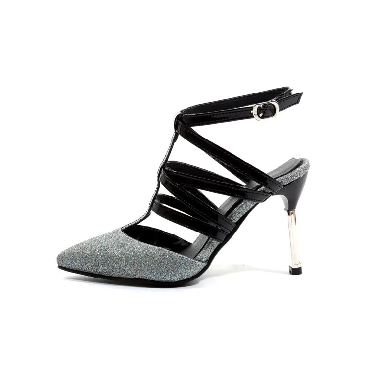 Женские туфли на высоком каблуке большого размера женские тонком с вырезами