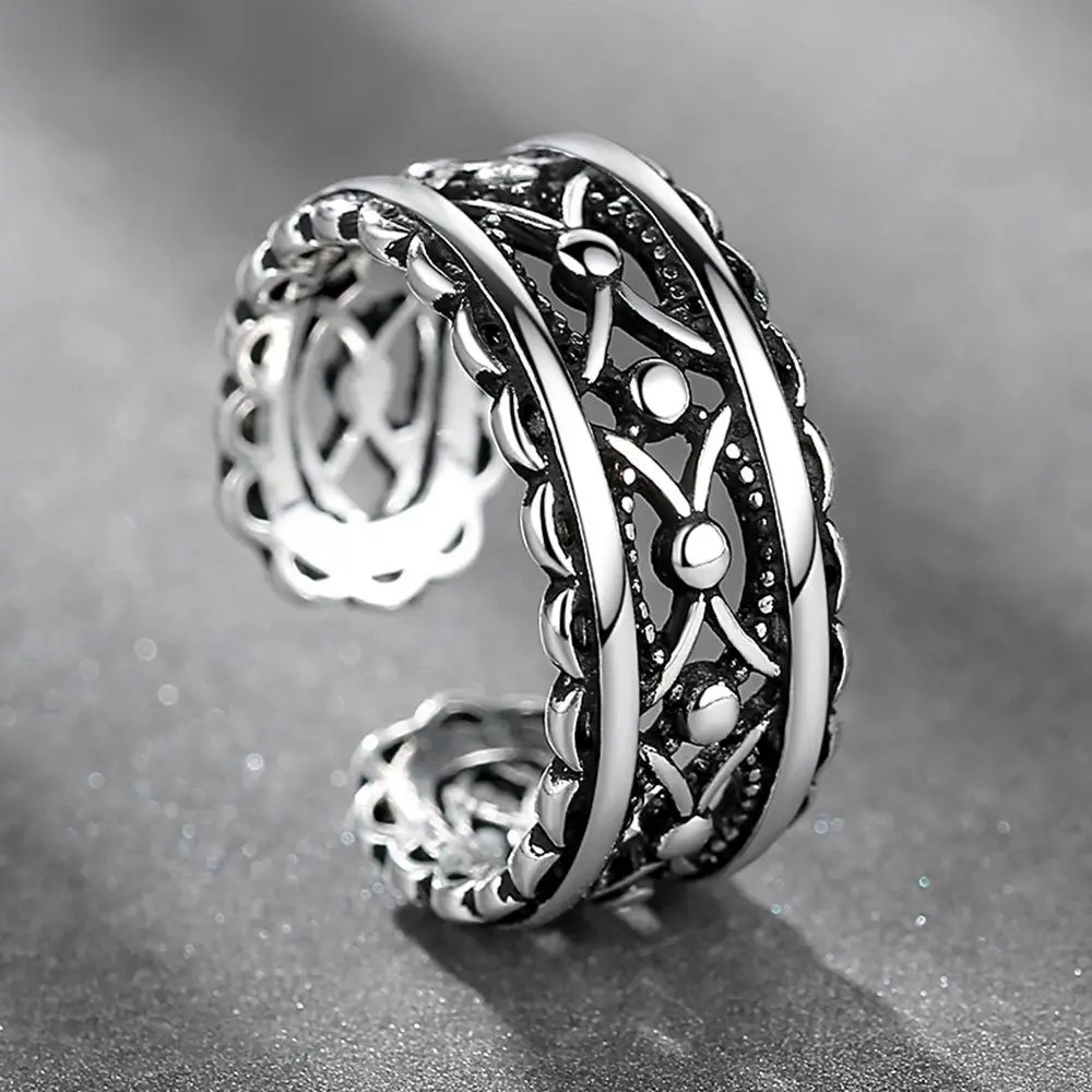 Креативные винтажные качественные полые кольца для женщин ювелирные изделия