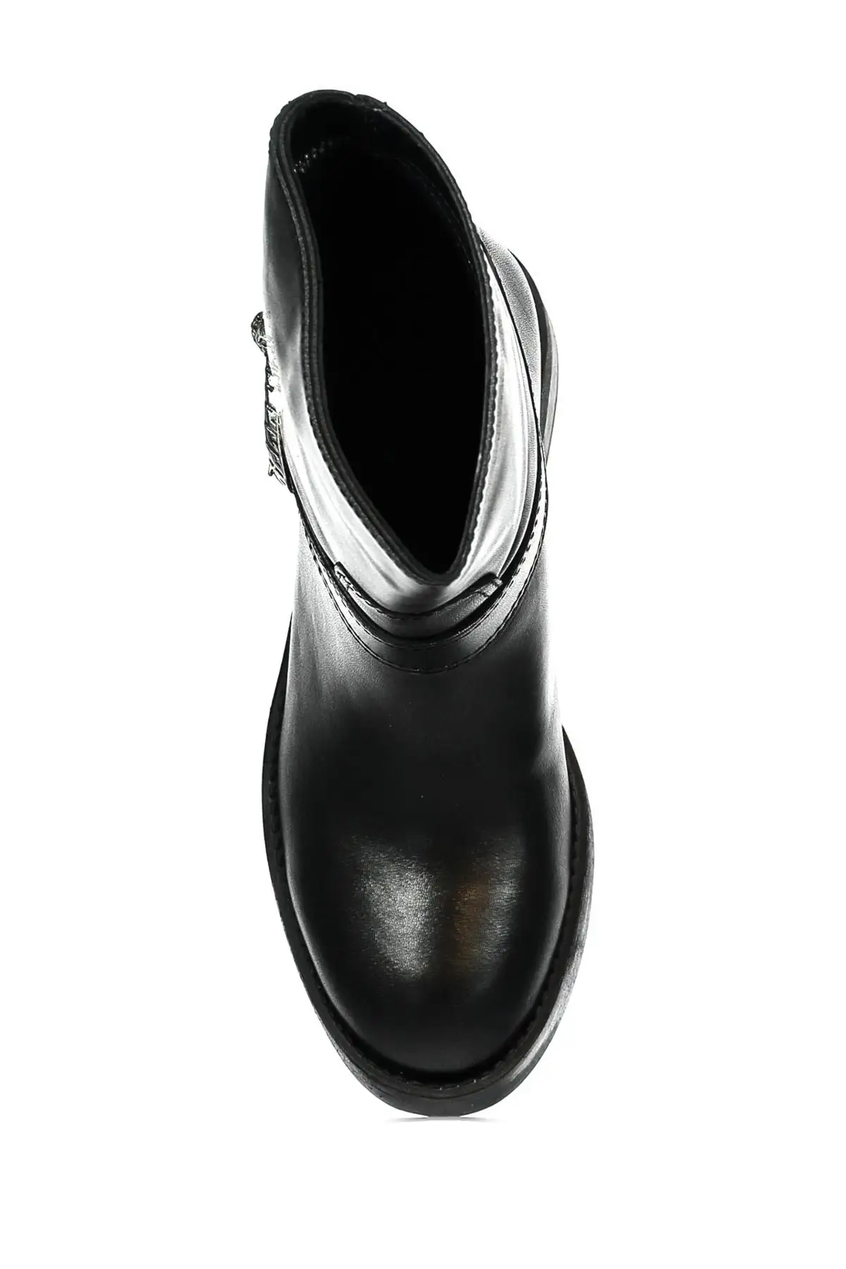 Женские ботинки из натуральной кожи с жемчугом Цвет Черный коллекция 120130001507