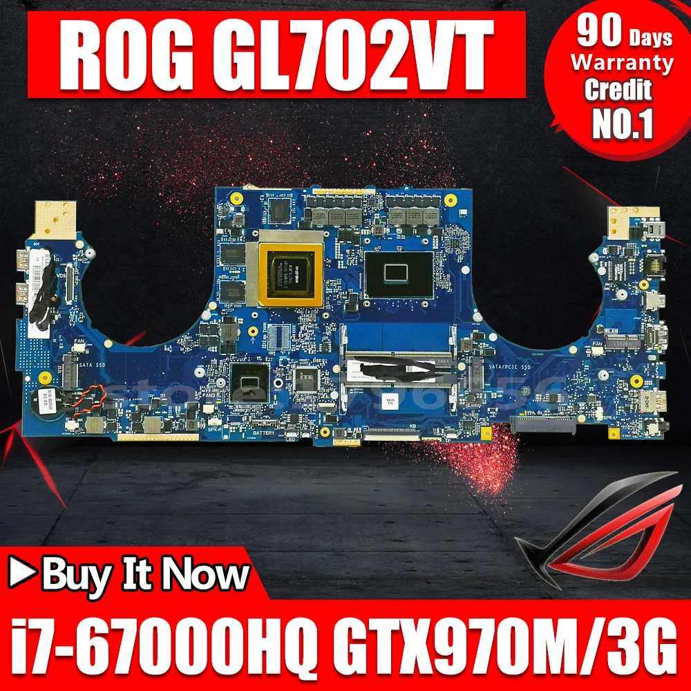 Akemy GL702VT материнская плата для Asus GL702VMK GL702VM GL702VML ноутбука I7-6700HQ GTX970M-3GB тестовая