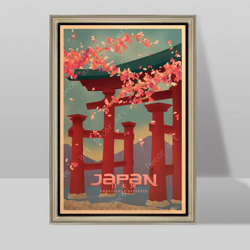 Походы в Кирисима японские картины на холсте винтажные настенные постеры из