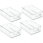 Штабелируемые контейнеры для хранения в холодильнике, зеркальная прозрачная буфета, ручка для организации еды, кухонная стойка для морозильной камеры, инструмент для шкафа