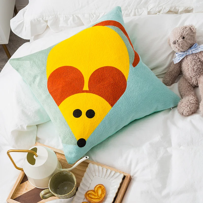 45*45 см вышитые вельветовые наволочки с рисунком милой панды и овечки betty boop