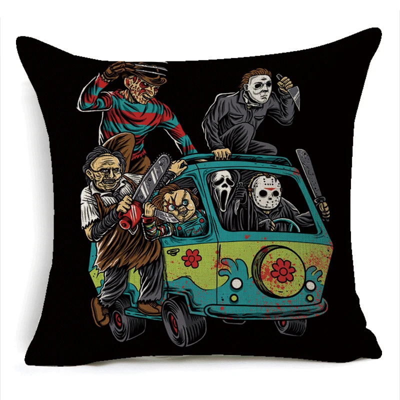 Ужасный клоун белье изысканный сидений Наволочка на подушку для стула Чехлы