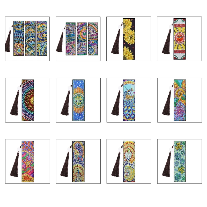 

5D DIY Special Shaped Diamond Painting Leather Bookmark Embroidery Cross Stitch